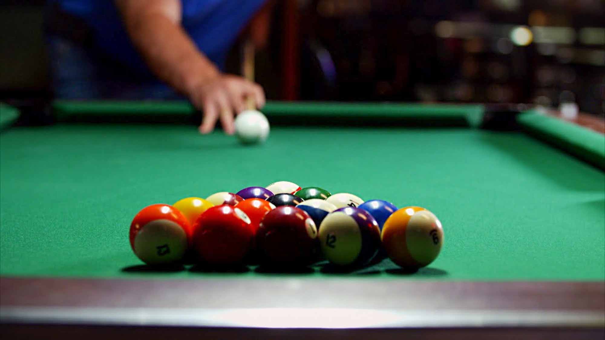 IMG Play billiards whilst staying at Marritz Hotel and Salzburg Apartments
